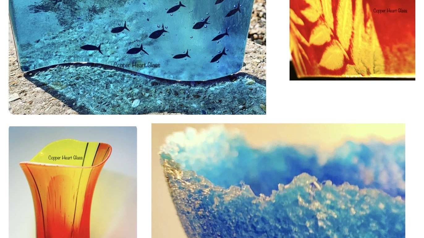Handmade and Designed by Copper Heart Glass - 