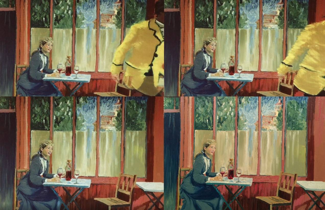 Four Frames from Exterior of cafe - Sarah Wimperis
