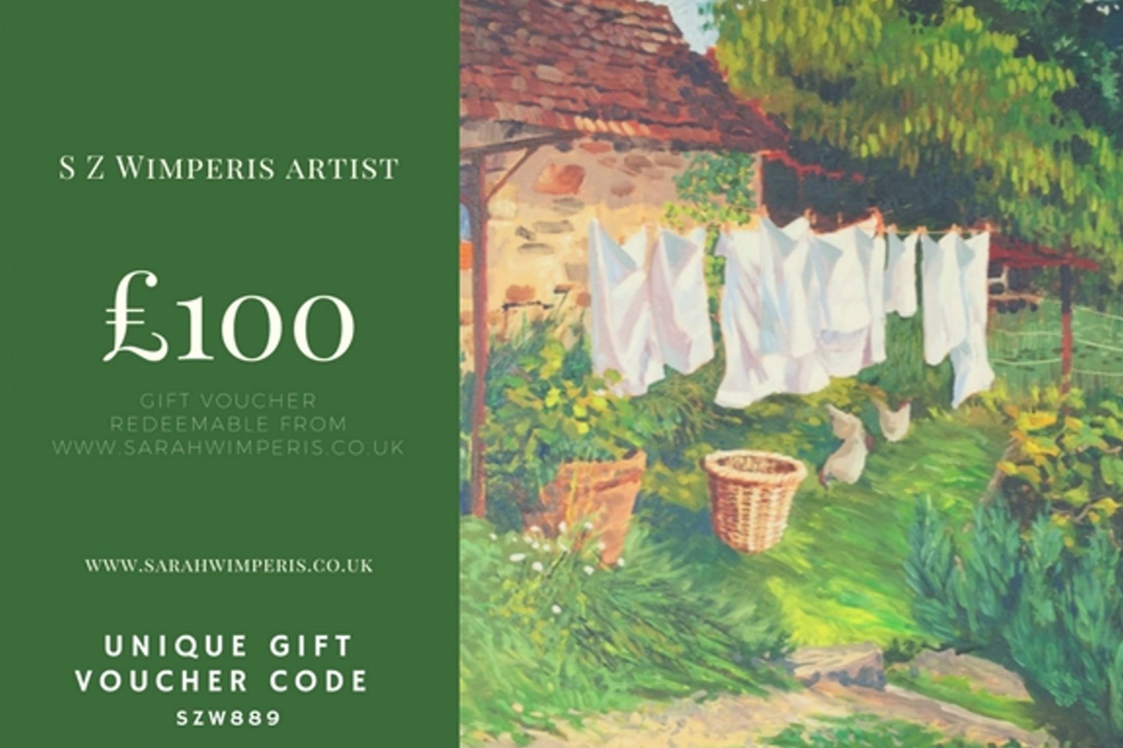 £100 Gift Voucher - Sarah Wimperis
