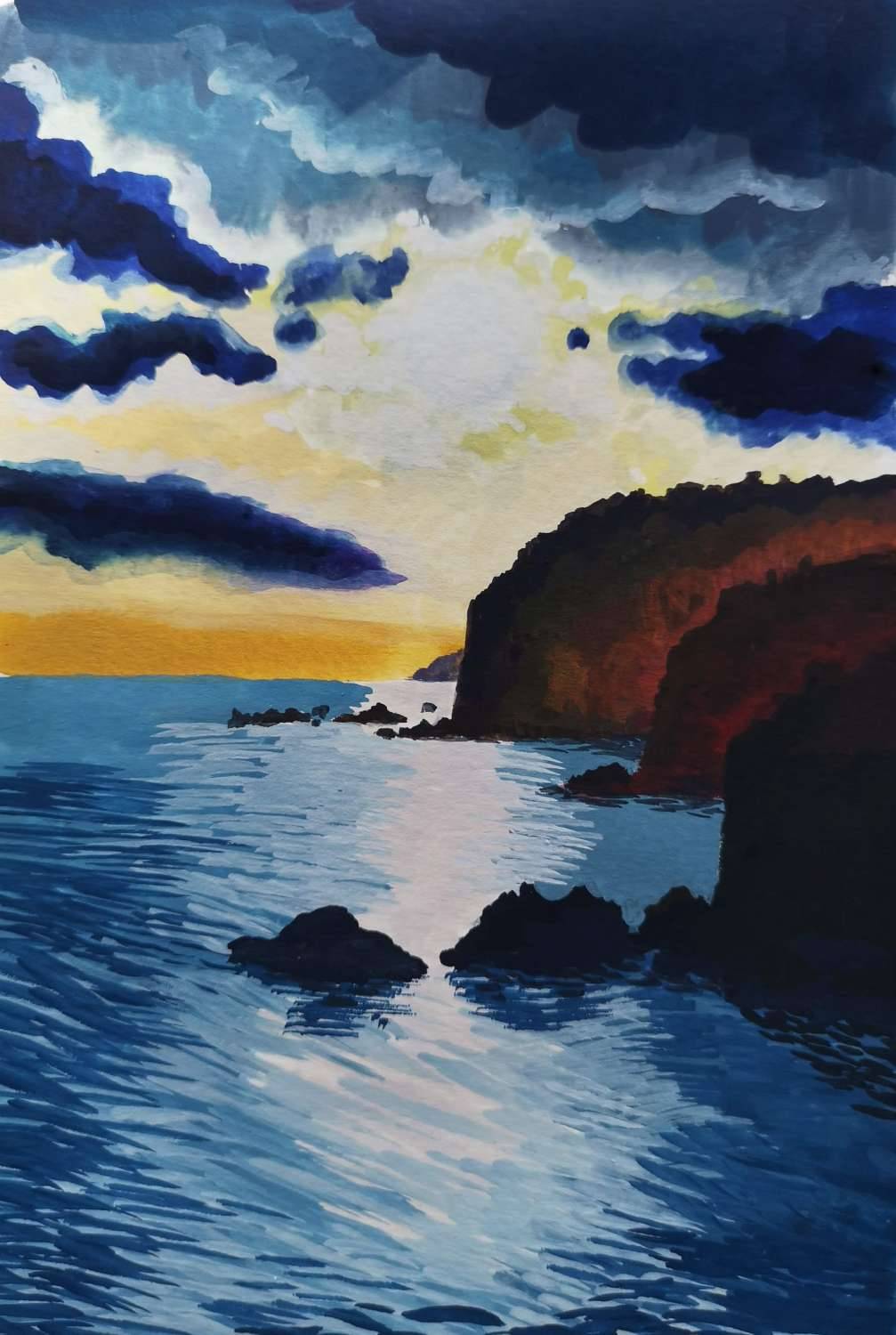 Sunrise with Clouds - Sarah Wimperis