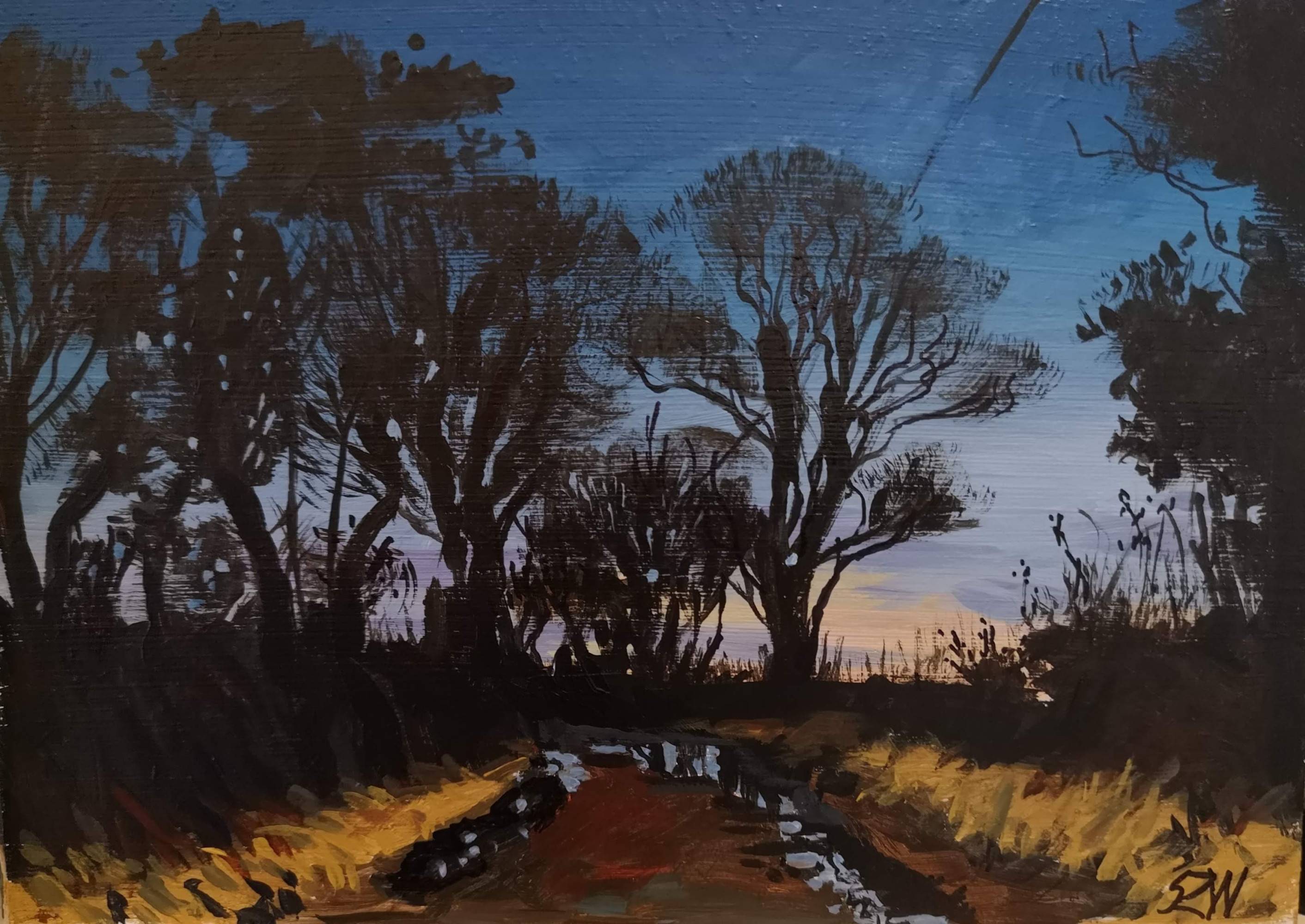 Just Before Dawn. Cornish Winter. - Sarah Wimperis
