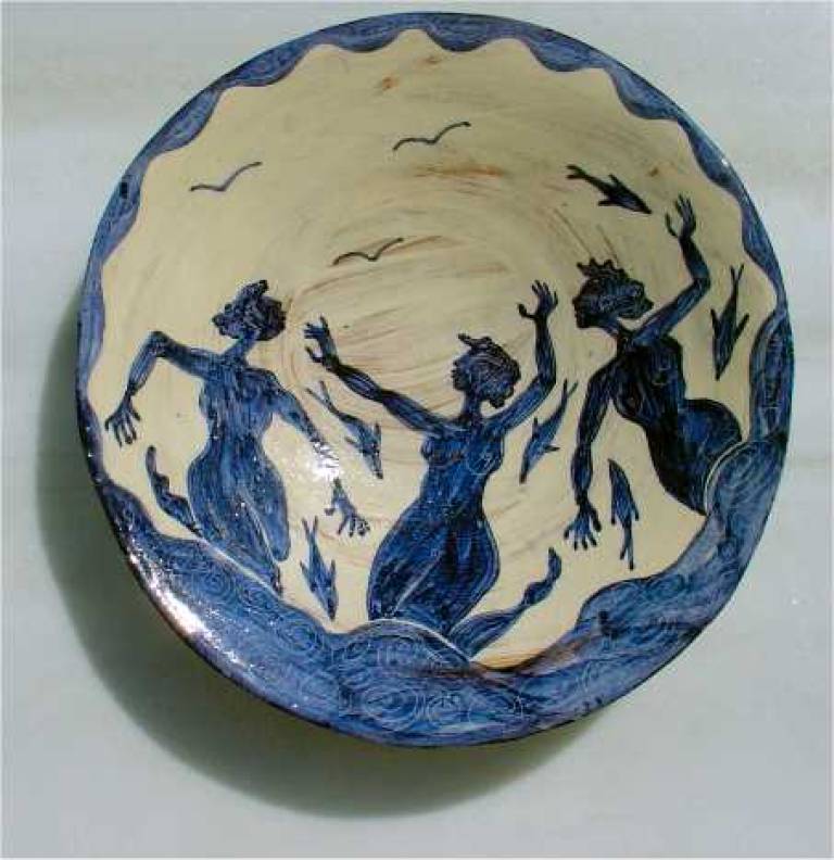 Bowl: prancing women - Morag MacInnes