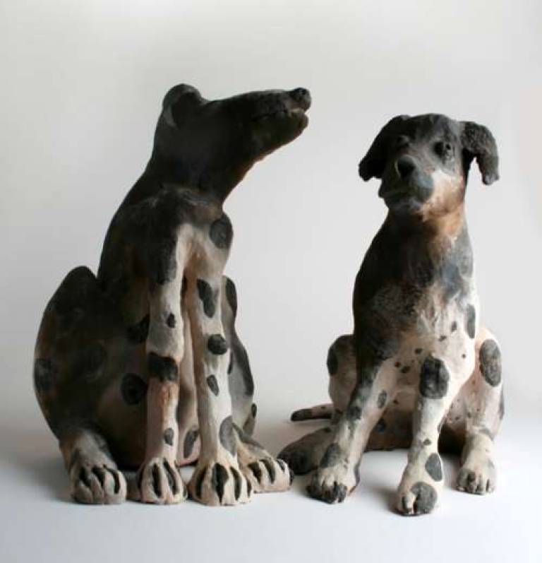 Pair of Spotty Hearth Dogs - Morag MacInnes