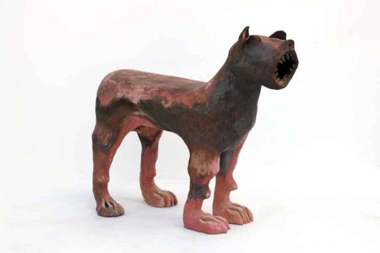 Big Red Dog with teeth - Morag MacInnes