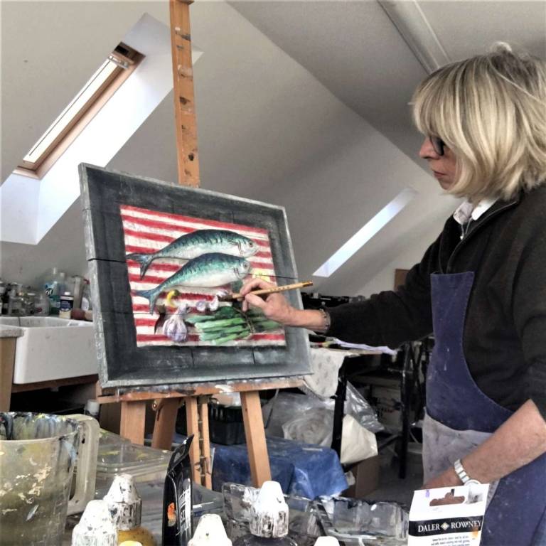 Hand Embellished Wood Panel Prints. Editions - 