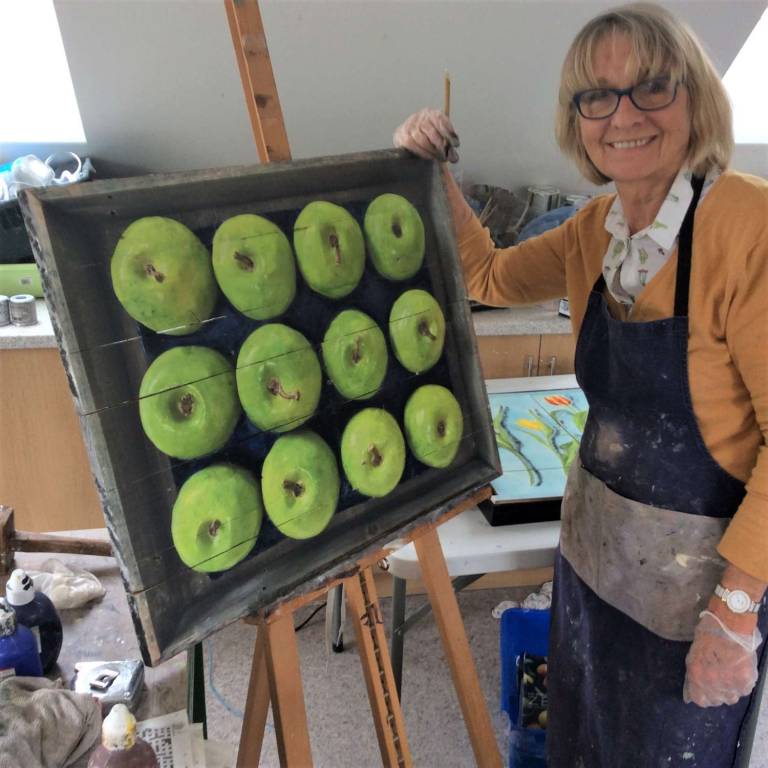 Hand Embellished Wood Panel Prints. Editions - 