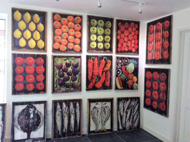 Studio Display of Limited Edition Wood Panel Prints - Diana Tonnison