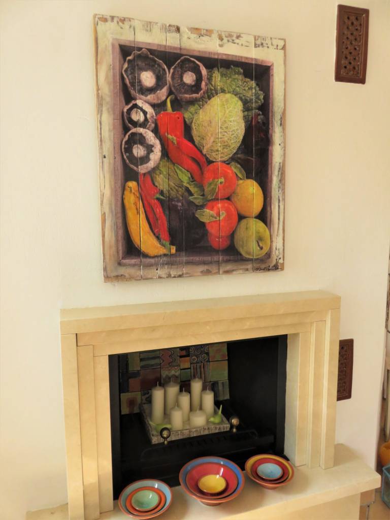 Wood panel print Mixed Fruit and Veg Market Box DTW24 - Diana Tonnison
