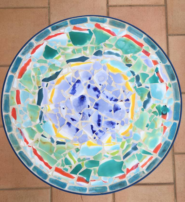 Mediterranean Inspired Mosaic tabletop  - Diana Tonnison