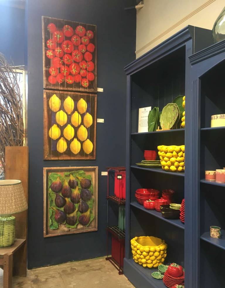 Three Large Wood Panels Tomatoes, Lemons & Figs - Diana Tonnison