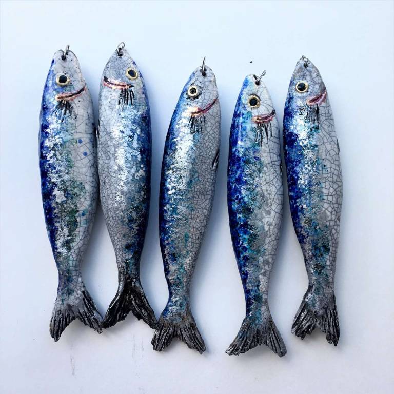 Five Sardines for hanging - Diana Tonnison