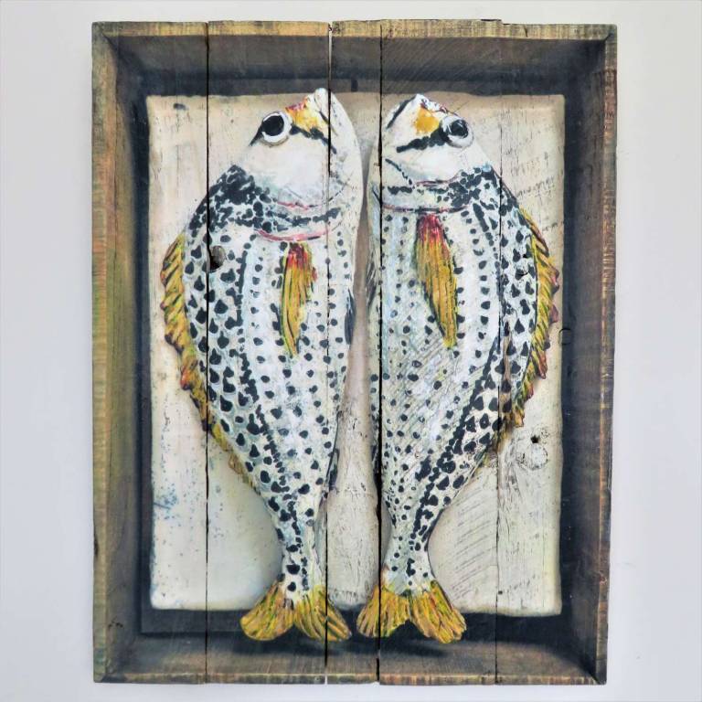 Wood Panel-  Yellowfin Seabream DTW09 - Diana Tonnison
