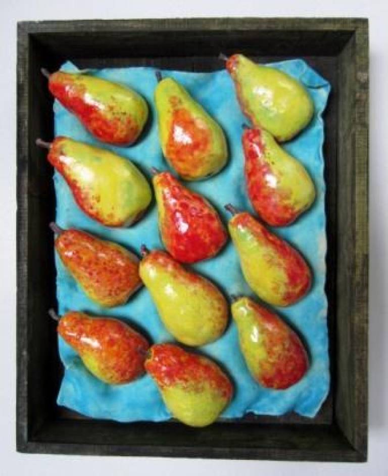 Fruit Market box - Red Williams Pears. - Diana Tonnison
