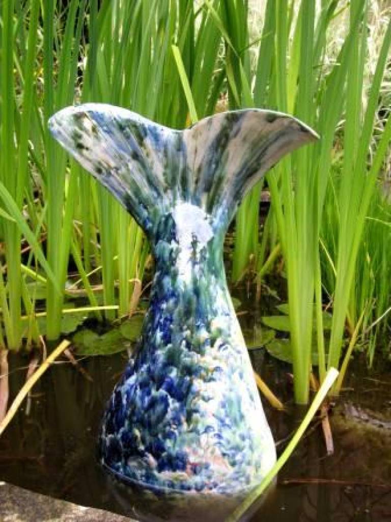 Large Fish Tail Pond Sculpture II - Diana Tonnison