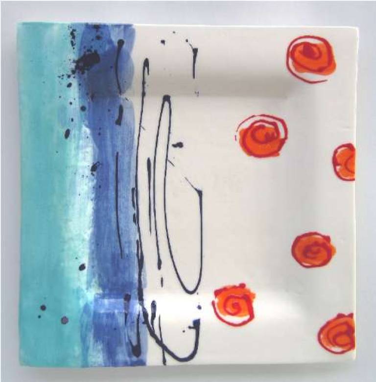 Square platter 32cms Abstract 1 design - Diana Tonnison