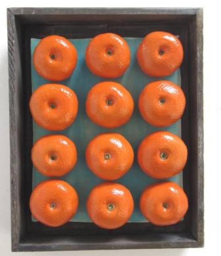 Fruit Market Box - Clementines on turq - Diana Tonnison