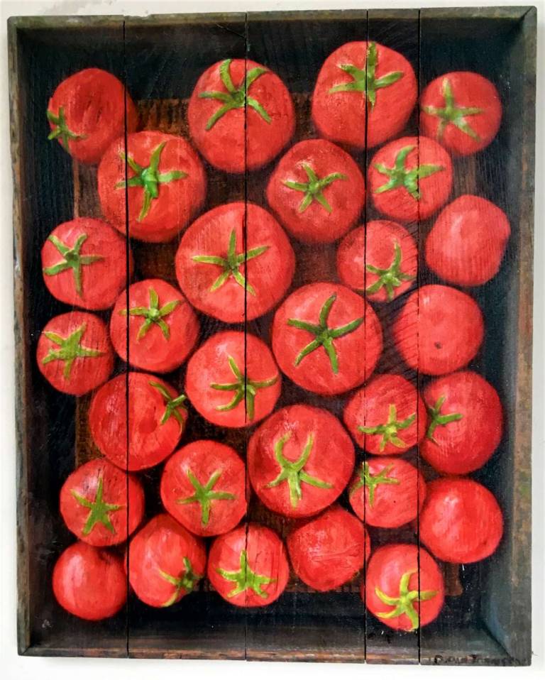 Wood Panel - Tomatoes DTW15 - Diana Tonnison