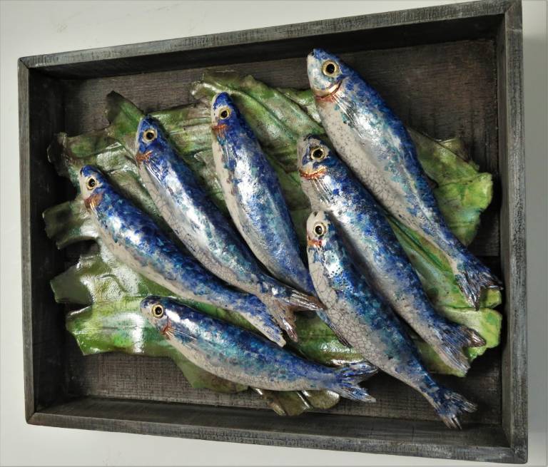 Fresh Sardines on Palm Leaves - Diana Tonnison