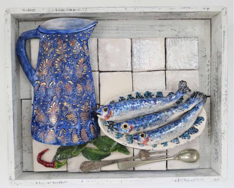 Still life with Jug and Fishes - Diana Tonnison