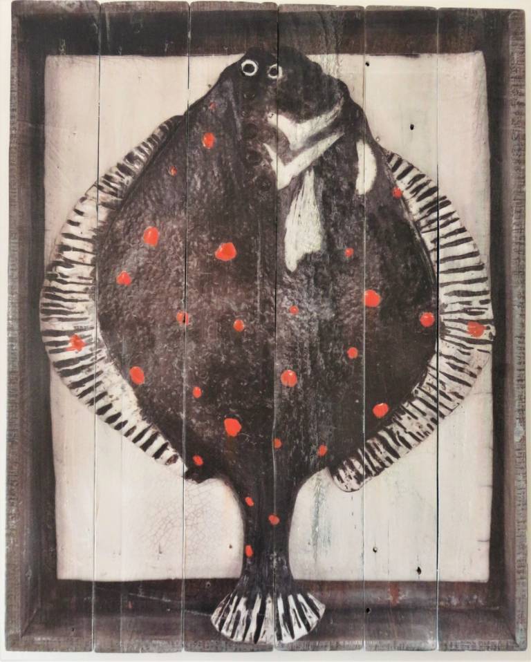 Wood panel print - Plaice DTW26 - Diana Tonnison