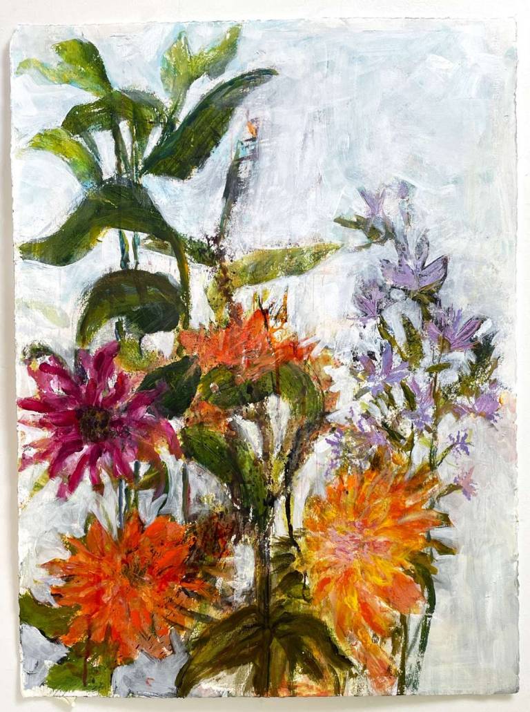 Dahlias and foliage - Floribunda series #1 - Diana Tonnison