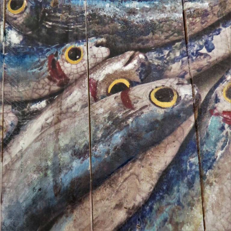 Wood Panel Print - Whitebait II DTW08 - Diana Tonnison