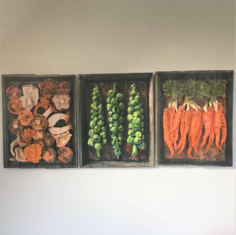 Wood Panel - Wild Mushrooms DTW33 - Diana Tonnison