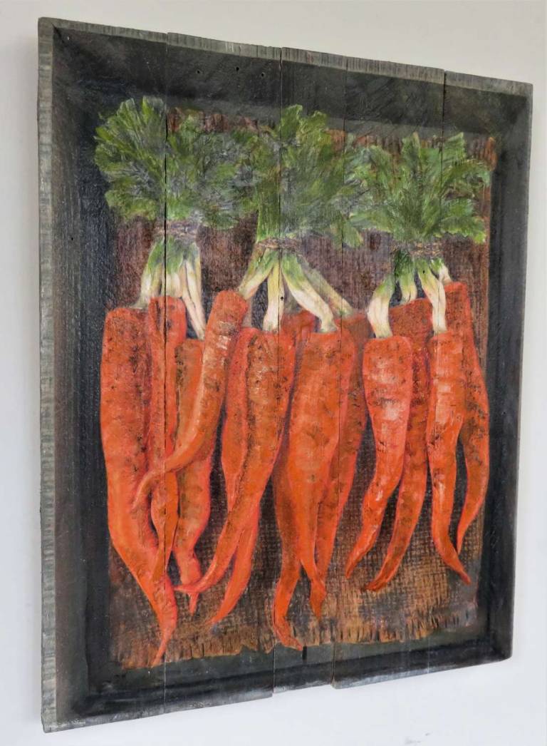 Wood Panel - Carrots DTW32 - Diana Tonnison