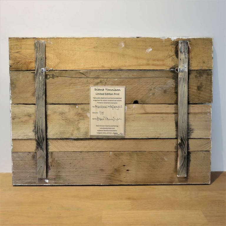 Wood Panel -Mackerel & Asparagus DTW30 - Diana Tonnison