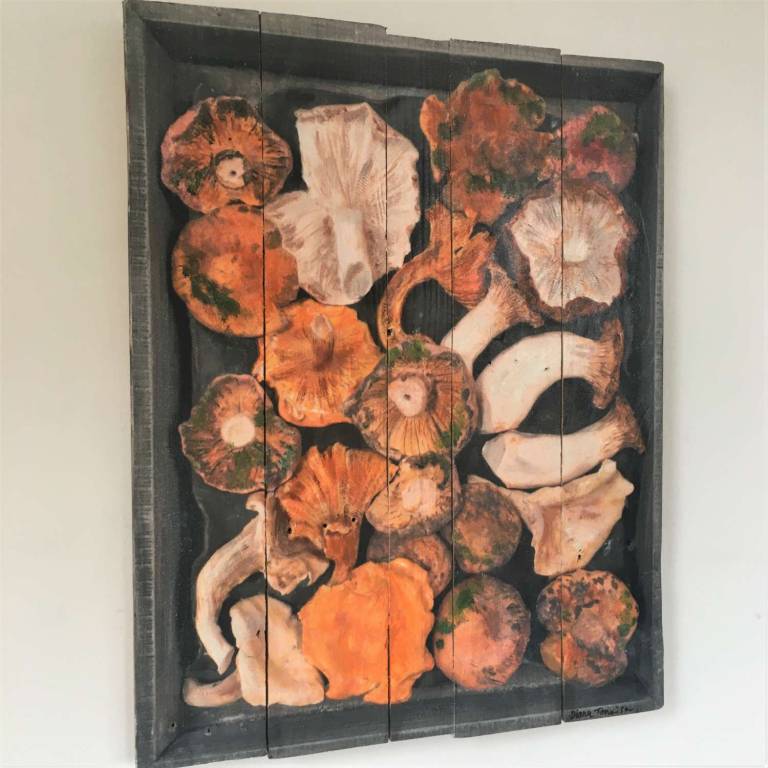 Three Autumn theme Wood panels - Diana Tonnison