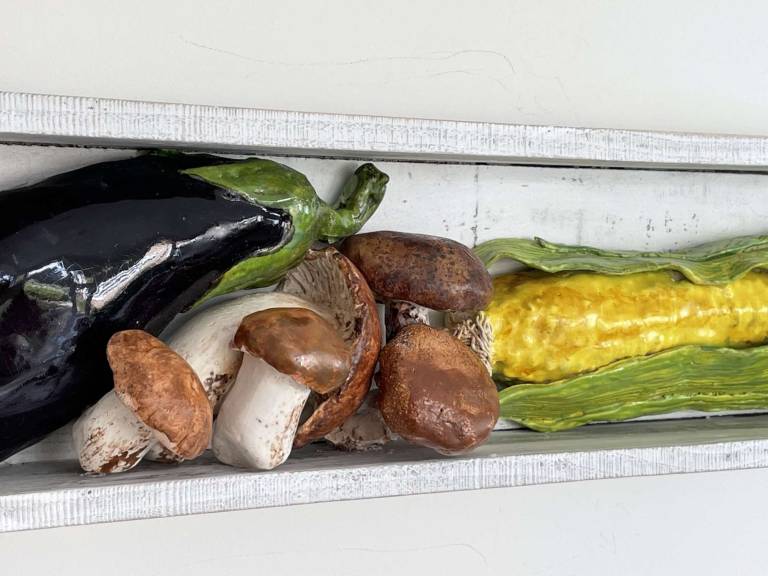 The Pantry - Aubergine, Mushrooms and Sweetcorn - Diana Tonnison