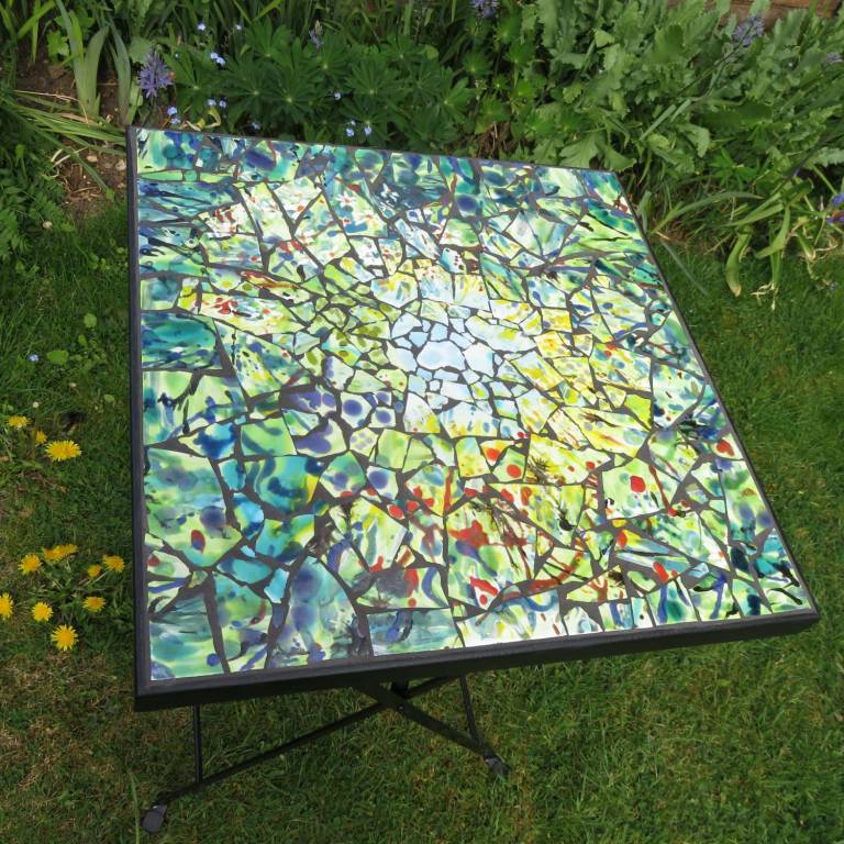 Wildflower Garden,  Mosaic tabletop - Diana Tonnison