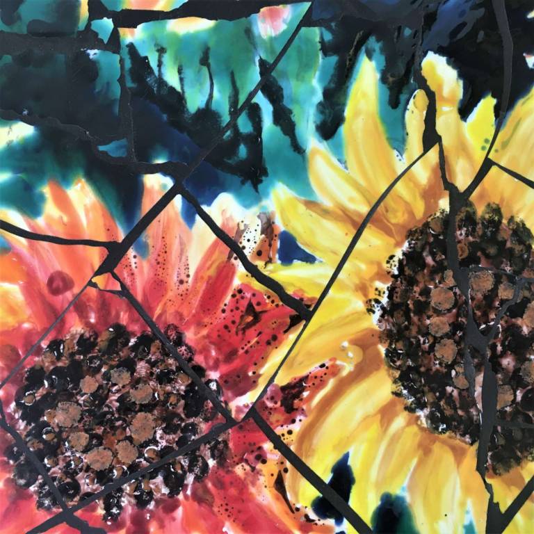 Sunflowers,  Mosaic tabletop - Diana Tonnison