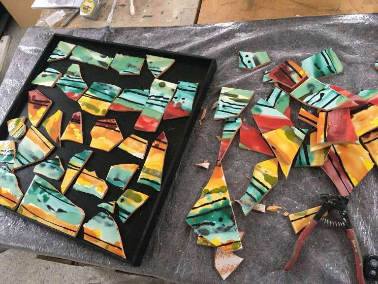 Sunset,  Mosaic tabletop - Diana Tonnison