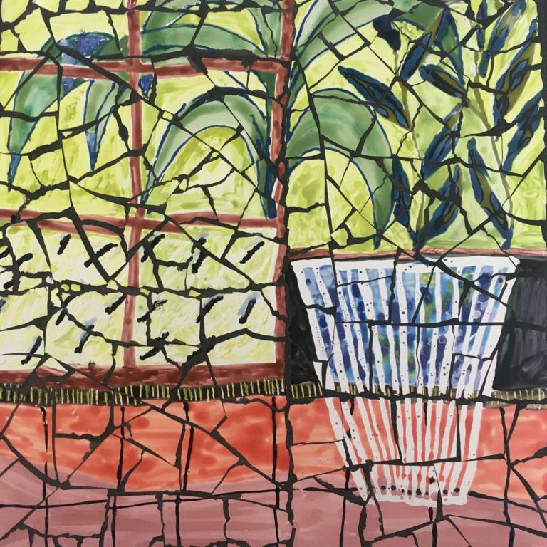 Still Life with Glass,  Mosaic tabletop - Diana Tonnison