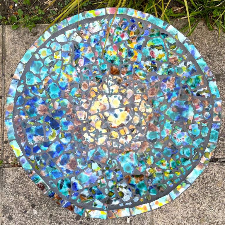 'Underwater Garden' Mosaic Birdbath - Diana Tonnison