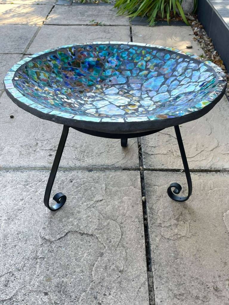 'Underwater Garden' Mosaic Birdbath - Diana Tonnison