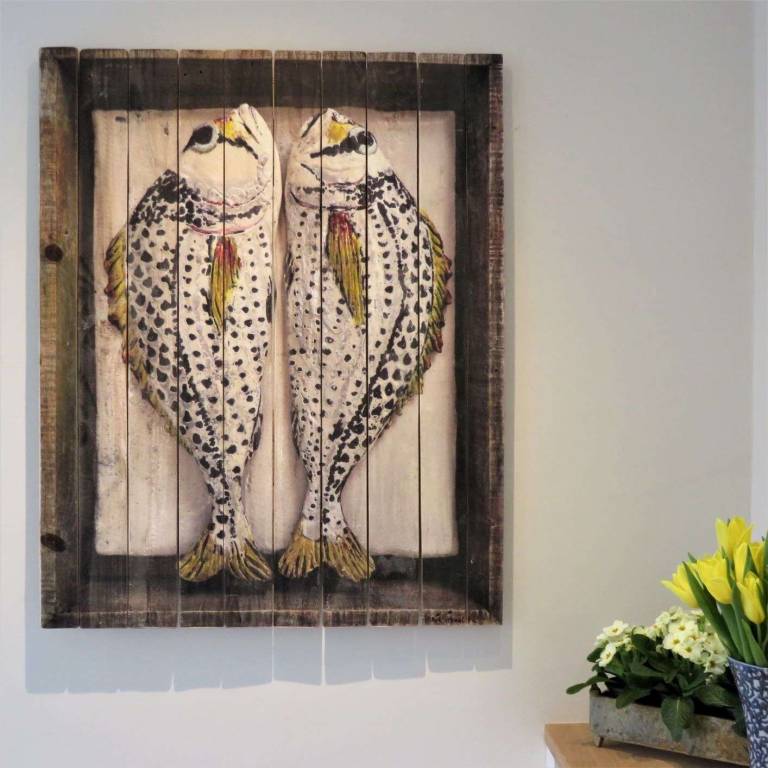 Wood Panel-  Yellowfin Seabream DTW09 - Diana Tonnison