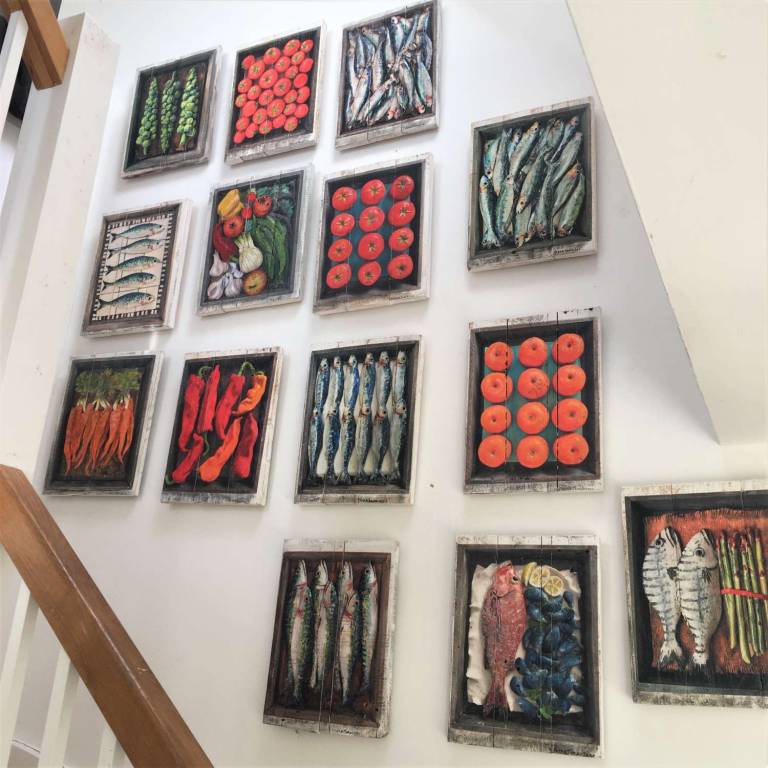 Wood Panel  -Dozen Sardines DTW05 - Diana Tonnison