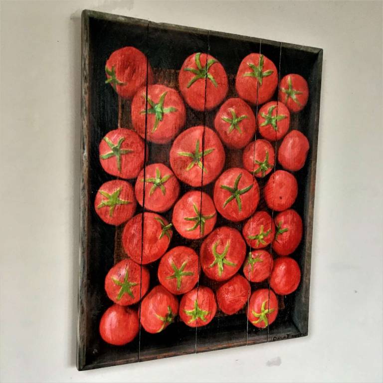 Wood Panel - Tomatoes DTW15 - Diana Tonnison