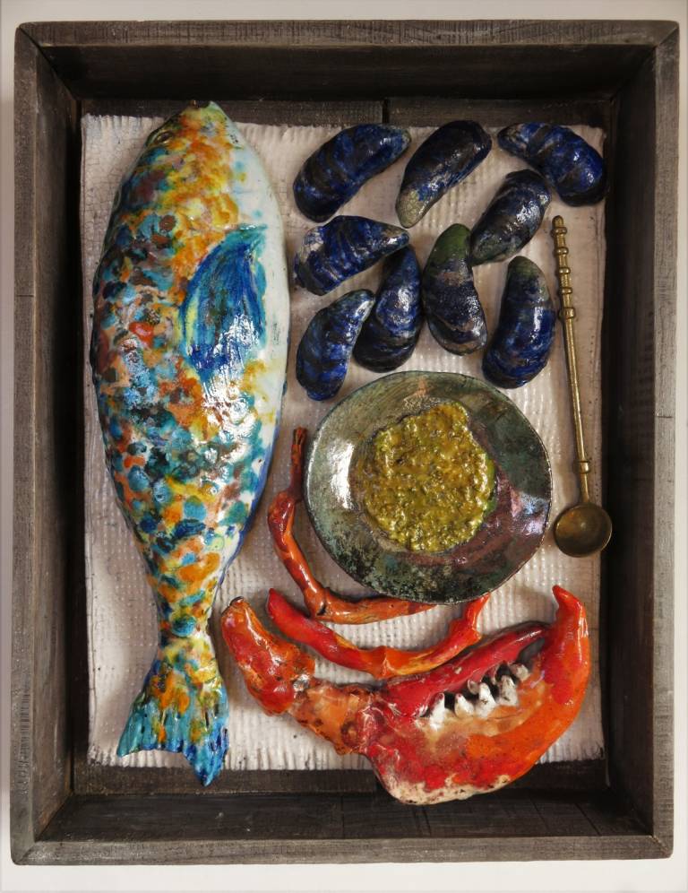 Parrot Fish, Lobster Claw & Mussels - Diana Tonnison
