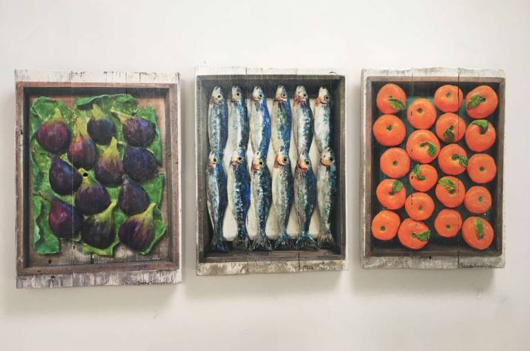 Wood panel- Satsumas DTW25 - Diana Tonnison