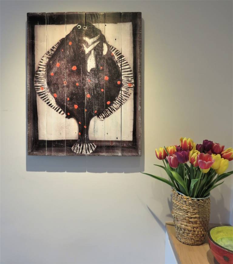 Wood panel print - Plaice DTW26 - Diana Tonnison
