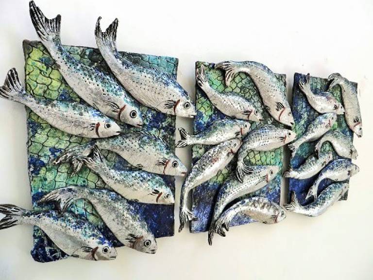 Fish Shoal Triptych - Diana Tonnison