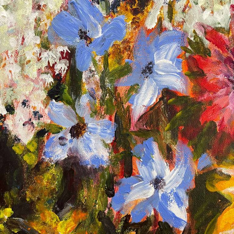 Delphiniums & Dahlias - Floribunda series #2 - Diana Tonnison