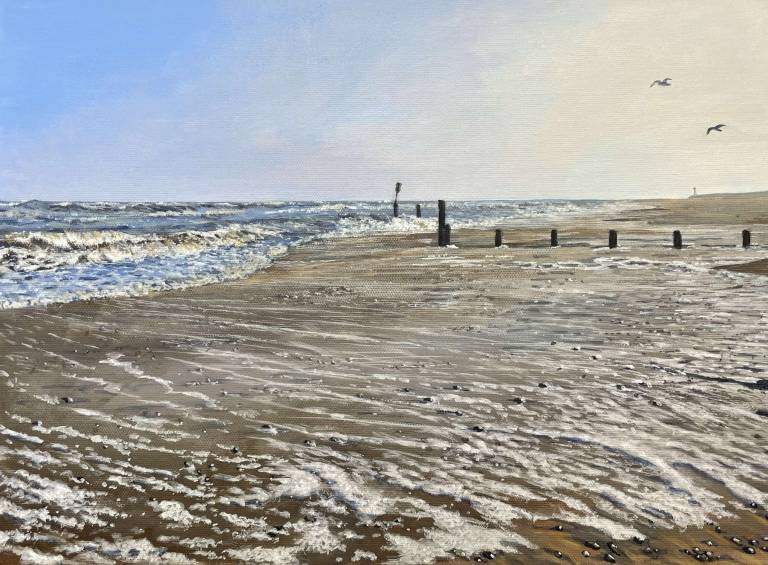 Shimmering Beach Southwold - Karen Sarah Johnston Keable