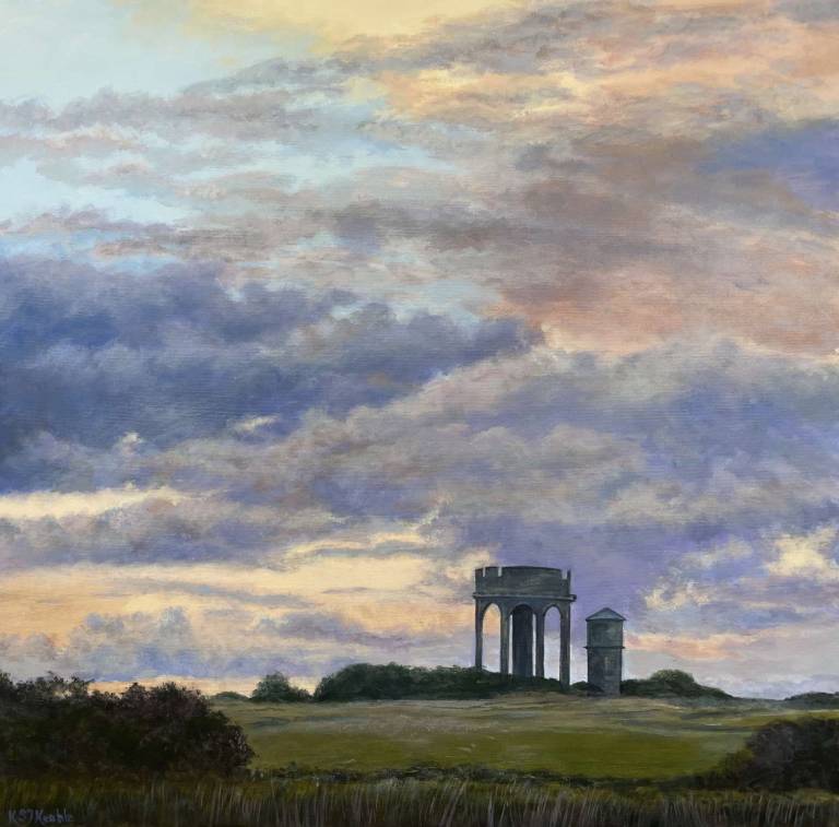 Sunset Over The Watertower Southwold Common - Karen Sarah Johnston Keable