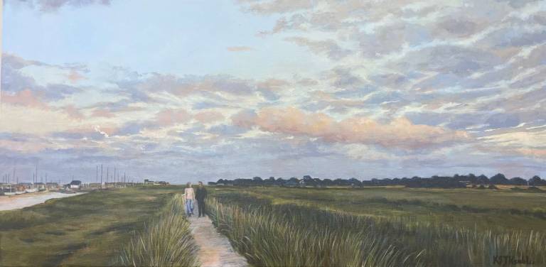 Harbour Stroll Walberswick Box Canvas - Karen Sarah Johnston Keable