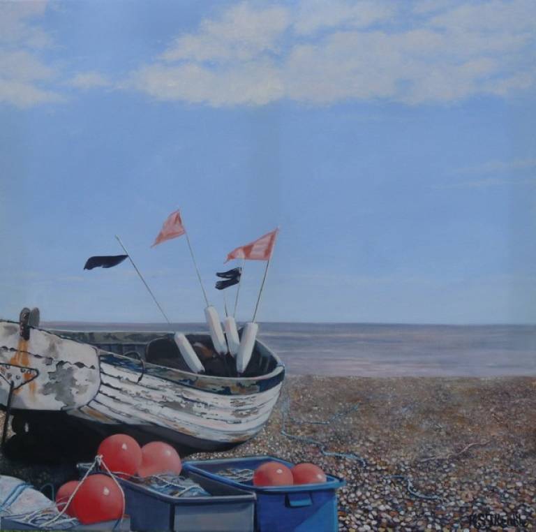 The Flags Are Out, Aldeburgh - Karen Sarah Johnston Keable