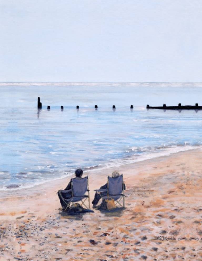 Relaxing Southwold Beach - Karen Sarah Johnston Keable